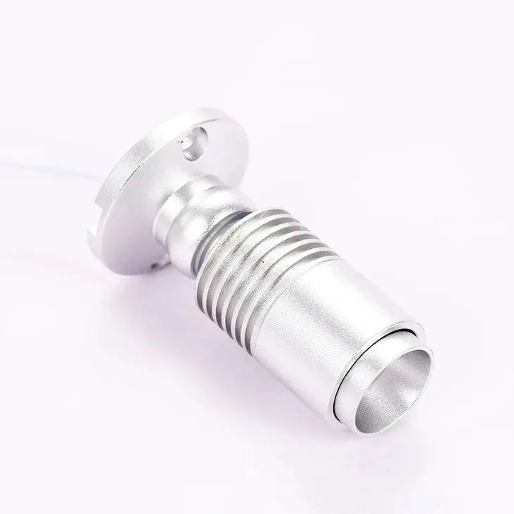 3W silver mini surface-mounted spotlight for display cabinet lighting by Simples Market