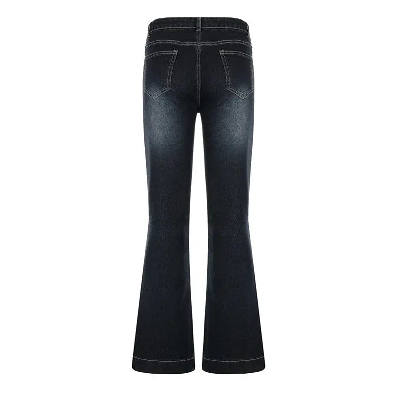 New Flare Jeans For Women Low Waist Denim Pants Y2K Korean Fashion