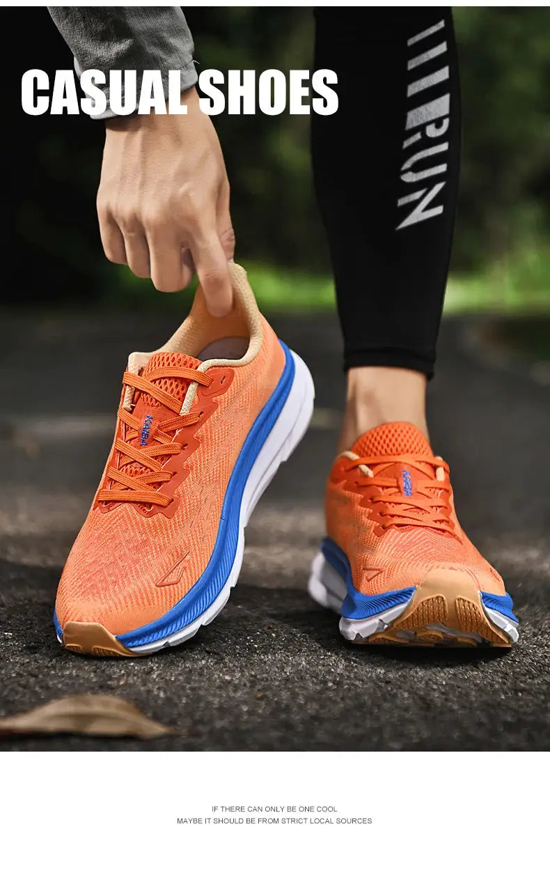 Men's Running Shoes Breathable Mesh Cushioned Non Slip Sneakers