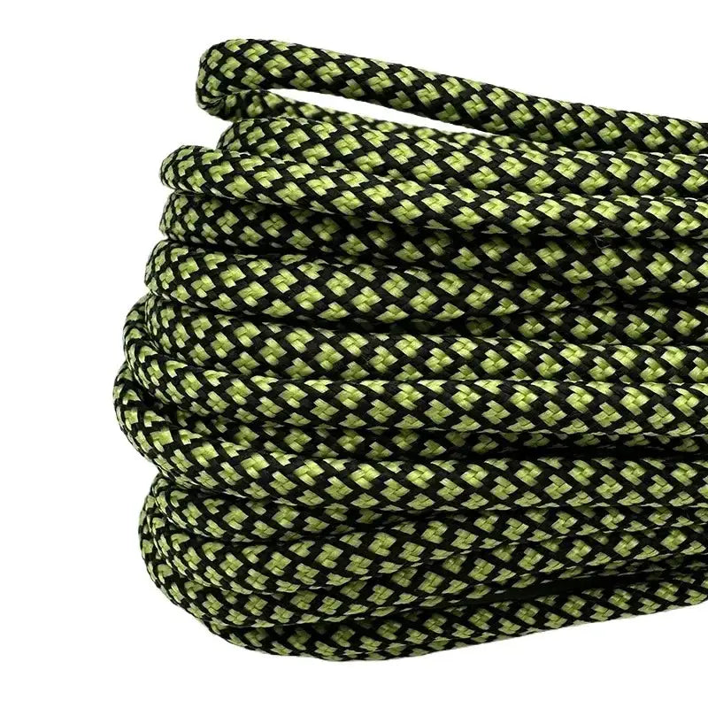 Simples Market 4mm camping paracord rope, green-black braided outdoor cord.