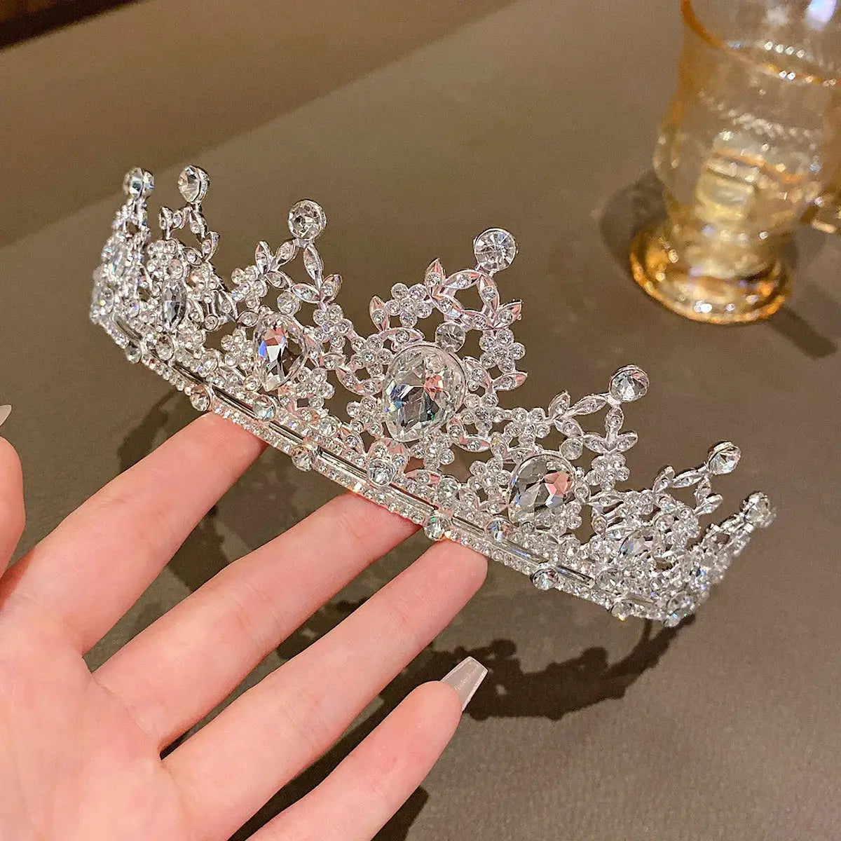 Large Crown Headband Fashion Hair Accessory For Performances And Birthdays For Adults Elegant Temperament Style