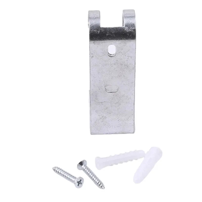 Hand shower holder bracket by Simples Market, silver plated metal, with 2 screws and 2 wall plugs