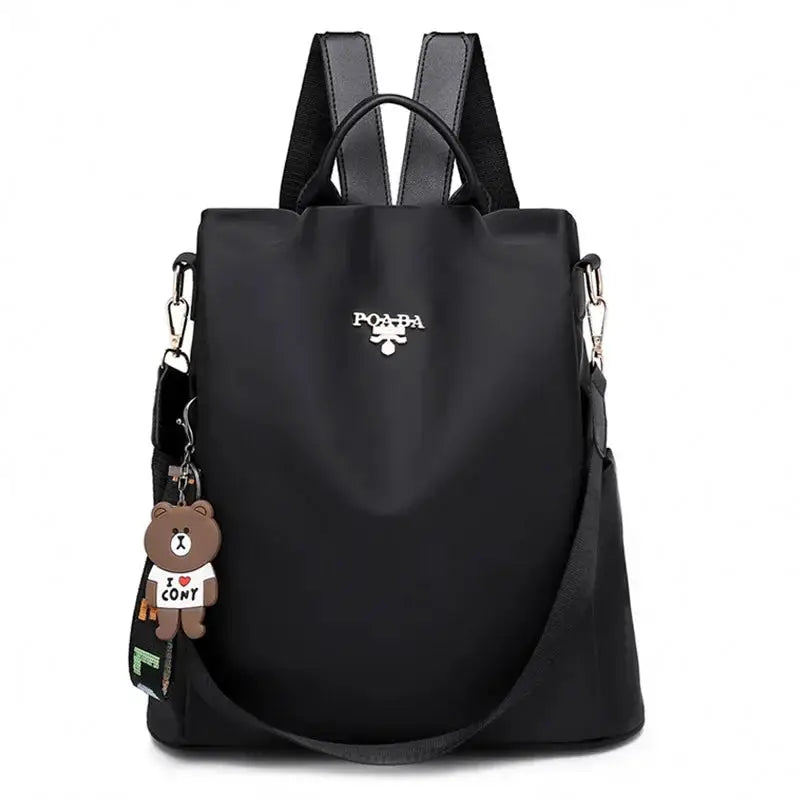 Women backpack Simples Market black Oxford cloth large-capacity travel bag with shoulder strap