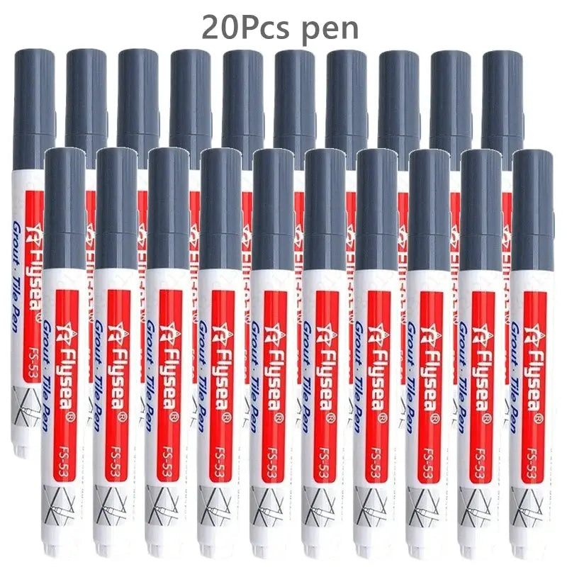 Grout pen set by Simples Market, 20 waterproof tile markers for grout seams in black, white, beige