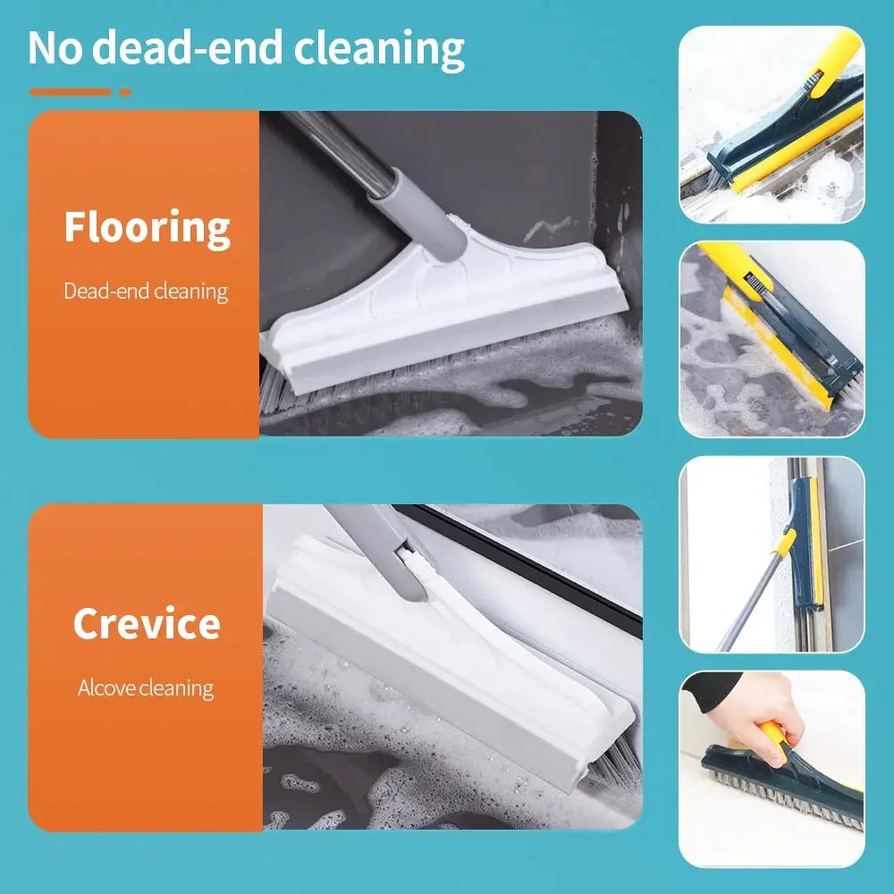 PowerScrub 3 In 1 Cleaning Brush With Long Handle Rotating Head Reaches Crevices For Deep Bathroom Cleaning