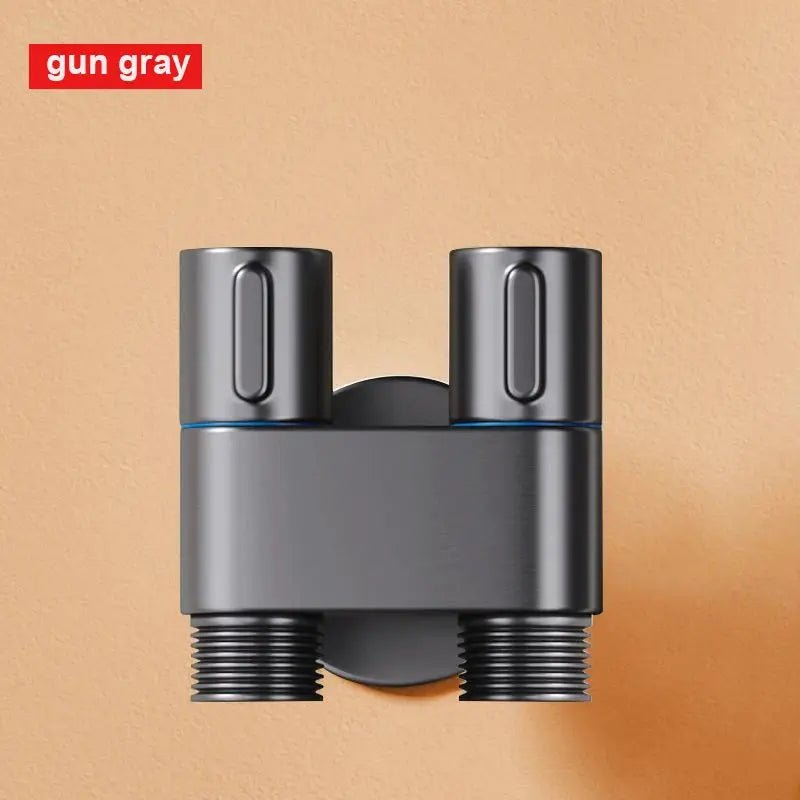 Simples Market gun gray double-outlet shower bidet valve, wall-mounted