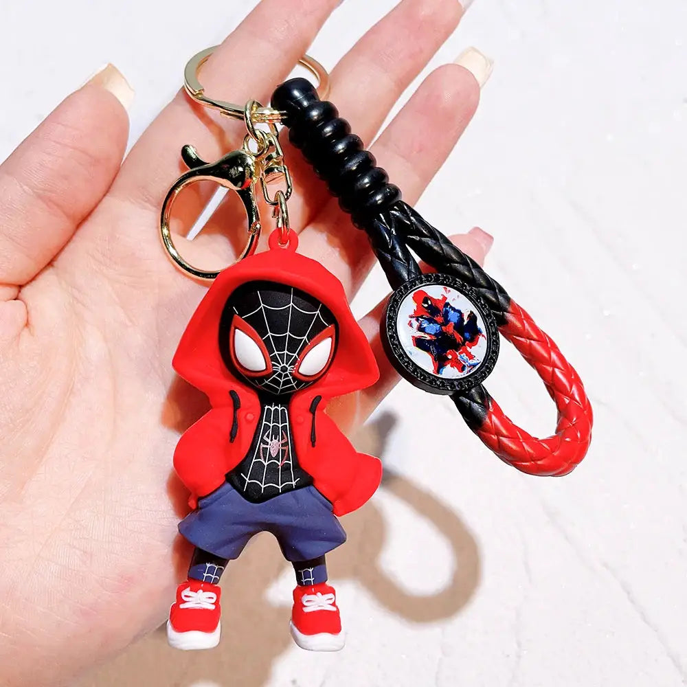 Marvel Spider Man Keychain 1 Pack or 4 Pack Avengers Cartoon Comics Key Ring Pendant Gift for Friends