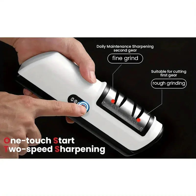 Kitchen Electric Knife Sharpener Multifunctional Automatic Professional With 4 Gears Stainless Steel Kitchen Accessory