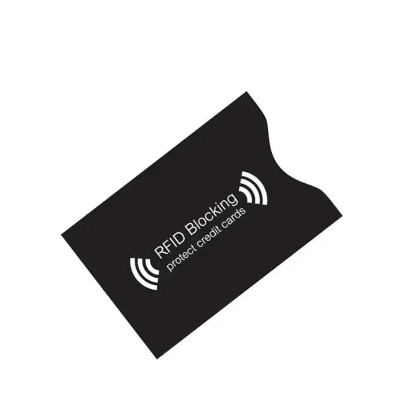 Simples Market RFID Blocking Card in black; credit/debit card protector with RFID shielding.