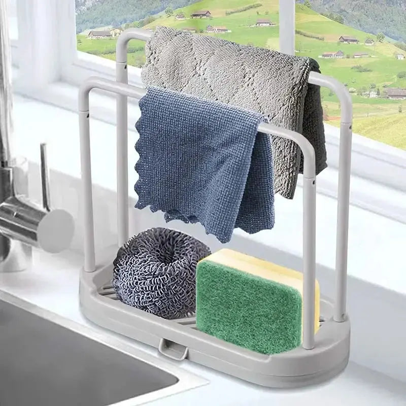SwiftSavor Kitchen Rag Drain Stand Hygienic Ventilated Drainage Shelf For Sponges And Rags