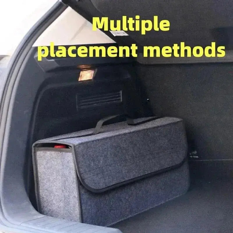 Car Trunk Soft Felt Storage Box - Large Anti - Slip Compartment Organizer, Auto Boot Storage Accessories - Simples Market