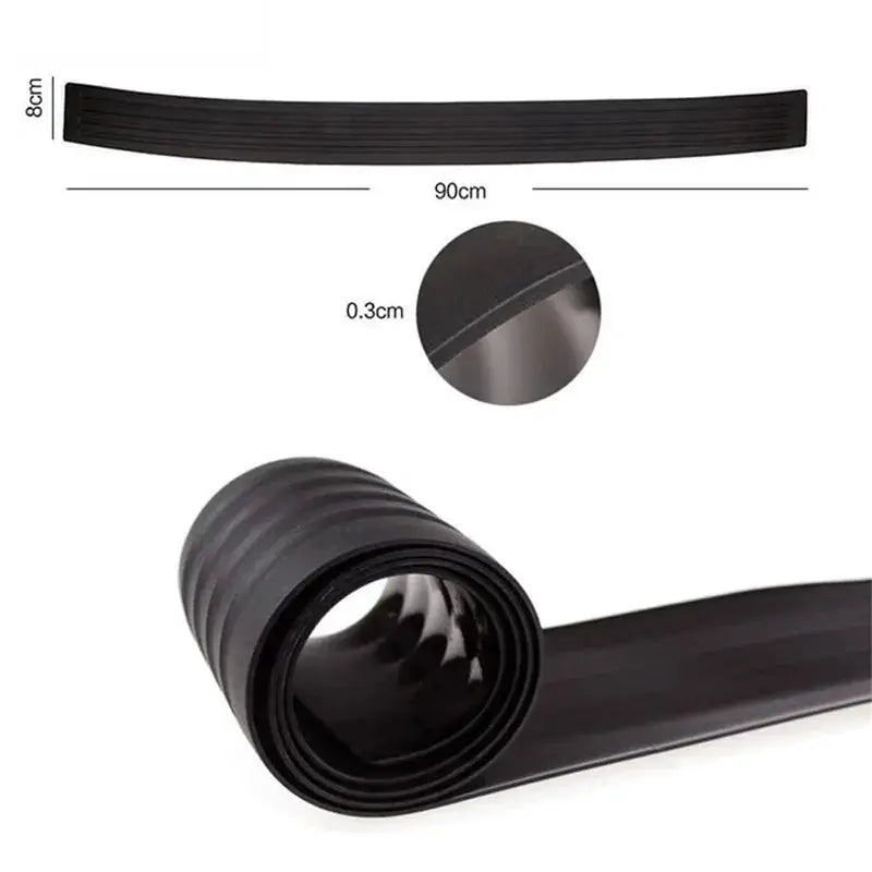 Universal 5D carbon fiber car spoiler DIY styling wing, black, 90cm length