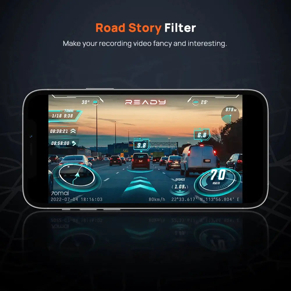 Global Version 70mai Dash Cam 4K Omni X800 dual-channel 360° rotating HDR dash cam with mobile display UI
