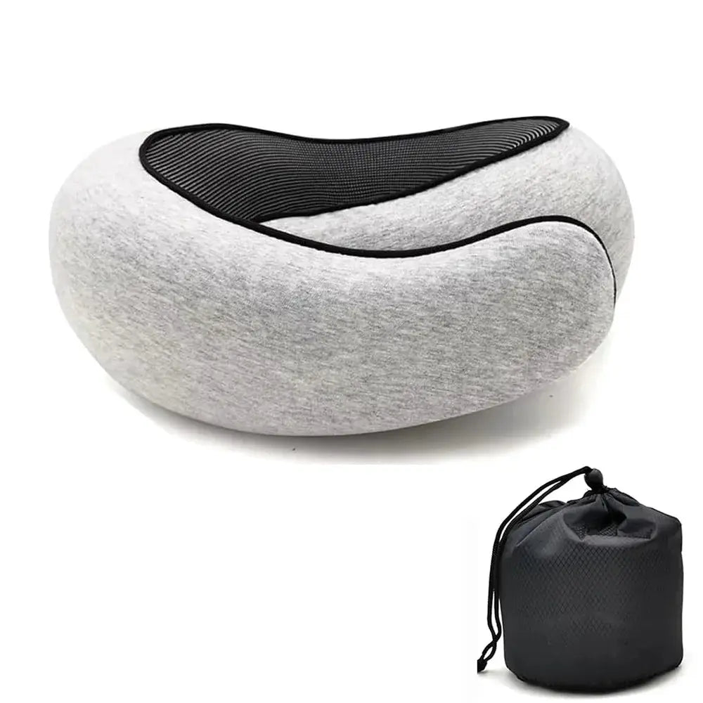 Travel Neck Pillow Memory Foam U Shaped Snail Style Portable Adjustable Soft Sleep Pillow For Travel