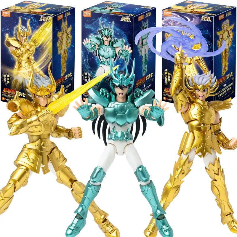 Blokees Original Gold Saint Seiya Dragon Shiryu Capricorn Shura Cancer Deathmask Champion Class Action Figure Gift