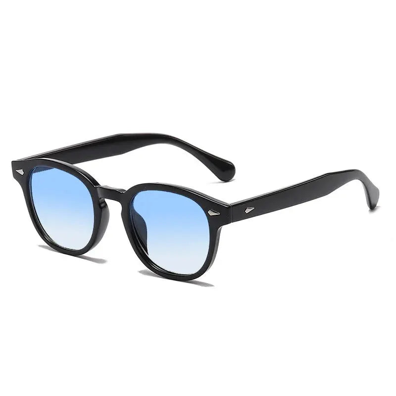 JNPCXI Retro Round Sunglasses With UV400 Protection Rivet Leopard Pattern Unisex Eyewear