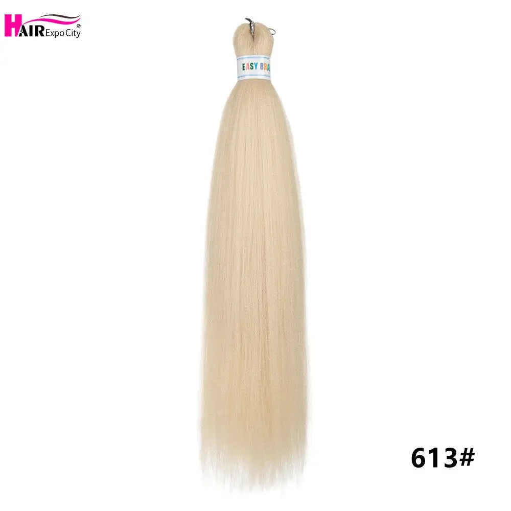 Easy Braids 26 Inch Synthetic Jumbo Braids Hair Extensions, color 613 blonde, pre-stretched