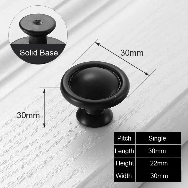 Black Aluminum Cabinet Knobs And Handles For Kitchen And Furniture Drawer Pulls Cupboard Handles