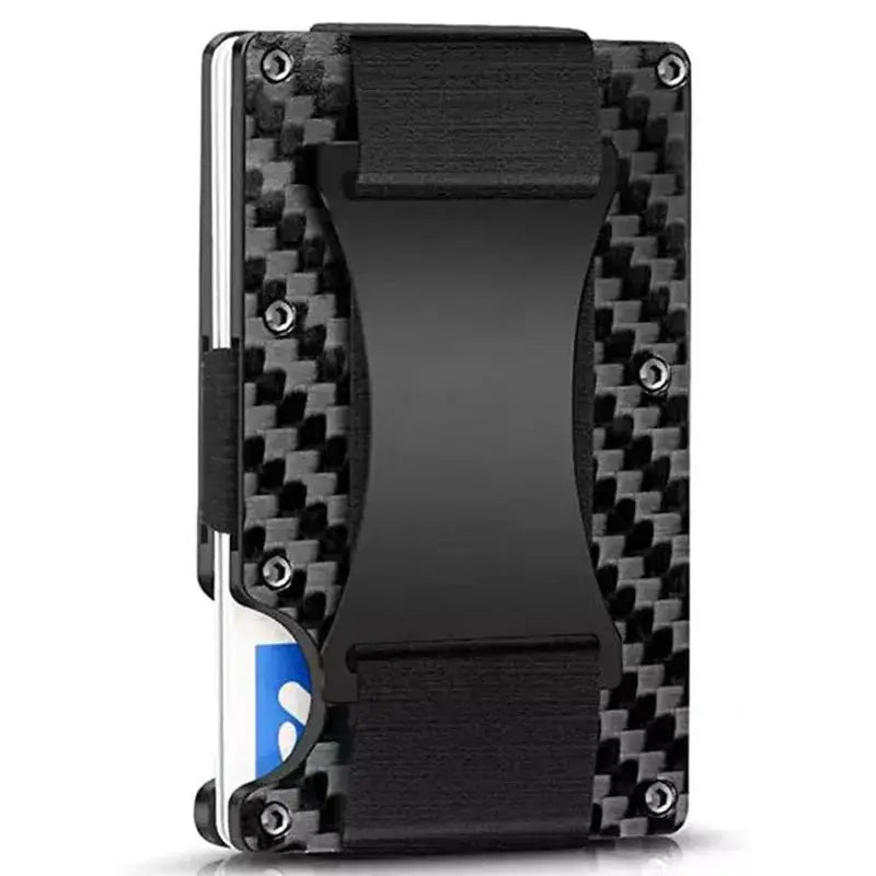 Simples Market forged carbon fiber mini slim wallet case for men with money clip and card holder