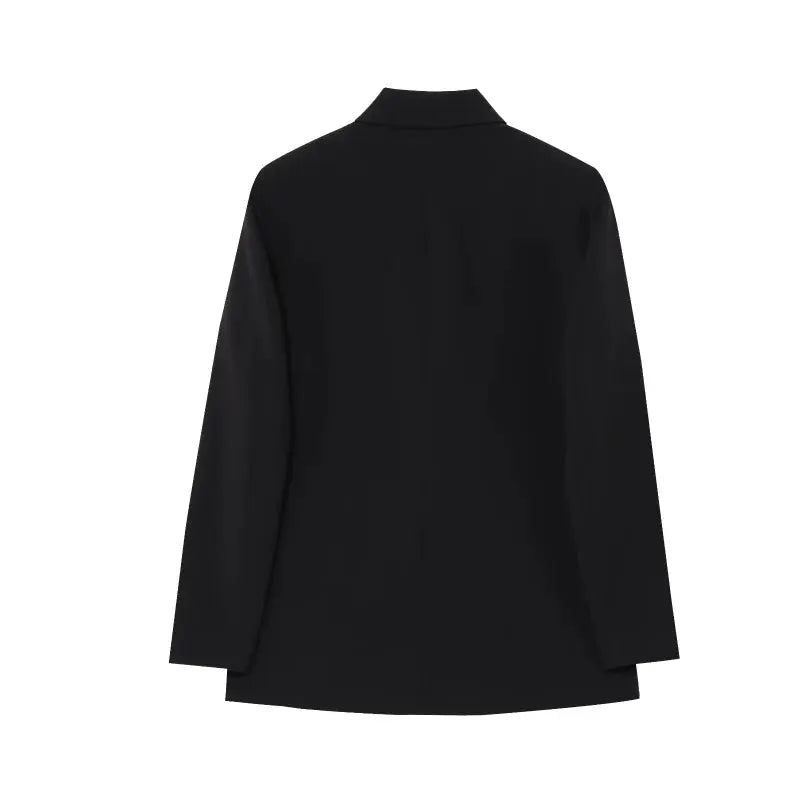 ETJ 2025 women's black blazer by Simples Market, back view