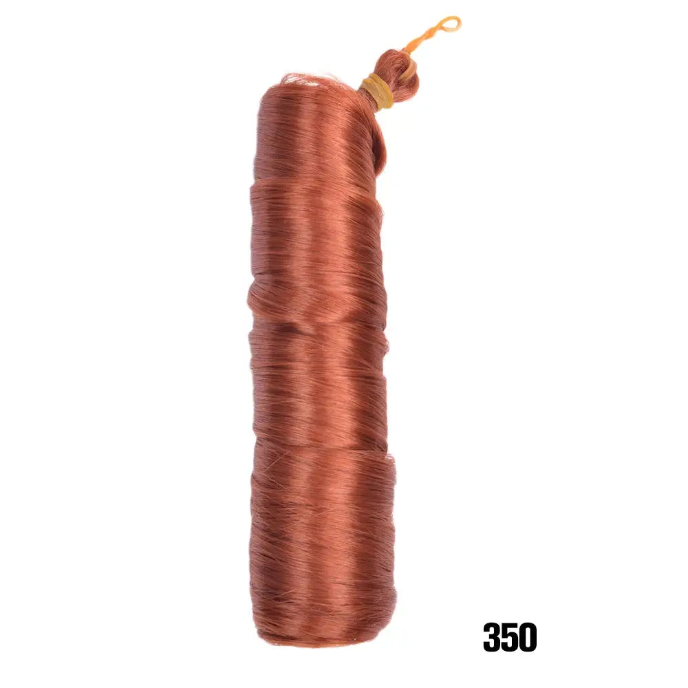 French Curls Braiding Hair by Simples Market, 24in synthetic spiral curls in copper red bundle