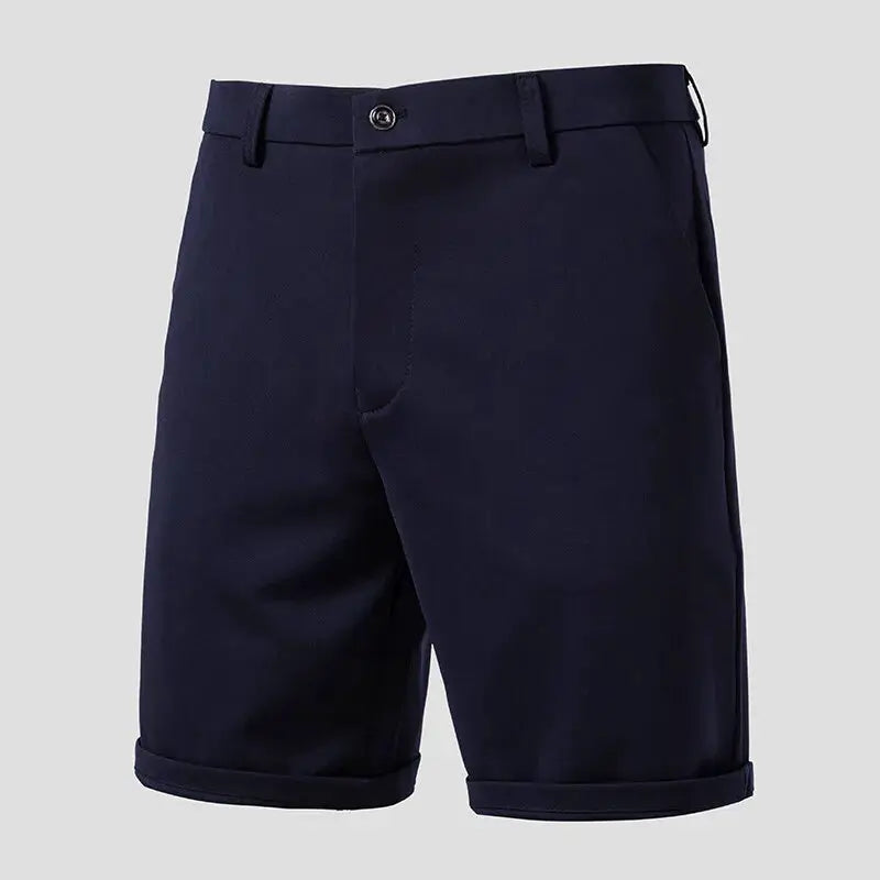 Shorts by Simples Market: New Classic Fit men's stretch Bermuda, navy, lightweight quick-dry fabric for golf and hiking.