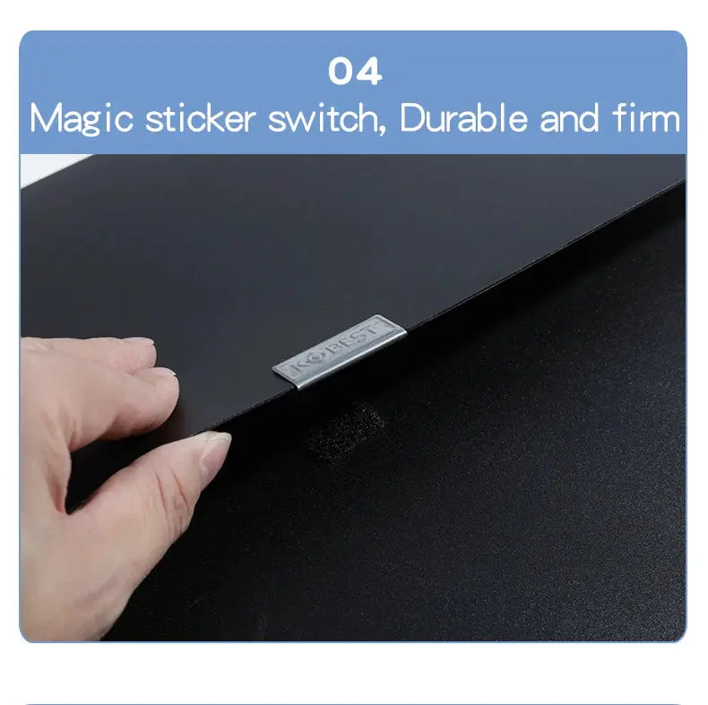 A3 document file box by Simples Market, black plastic foldable with metal buckle clasp