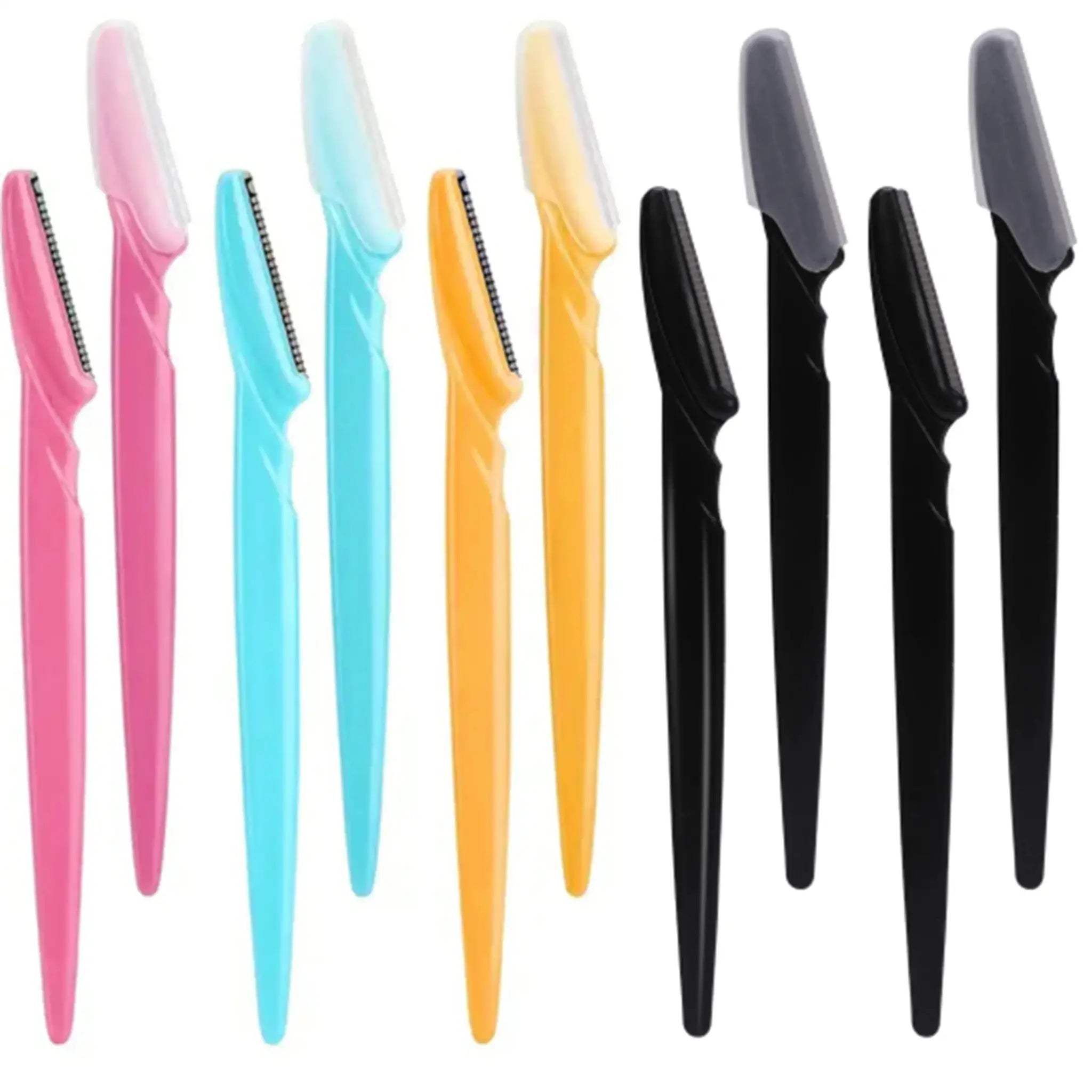Brand Brow Razor Set Stainless Steel Eyebrow and Face Trimmer Protective Cover for Women and Men Safe Hair Removal