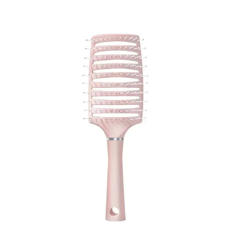 Hairbrush air cushion comb in pink by Simples Market, anti-hair loss massage for all hair types