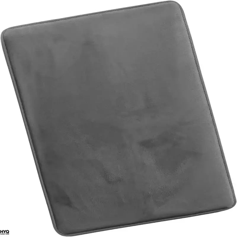 Alfombra de baño de terciopelo gris, súper absorbente y antideslizante para suelo y puerta
