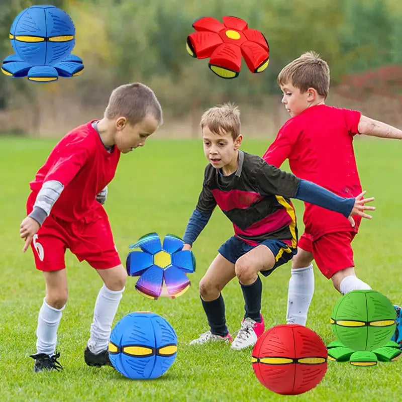 Blue Flying Saucer Ball Outdoor Toy For Parents And Children Transforming From Flying Disc To Ball For Active Play