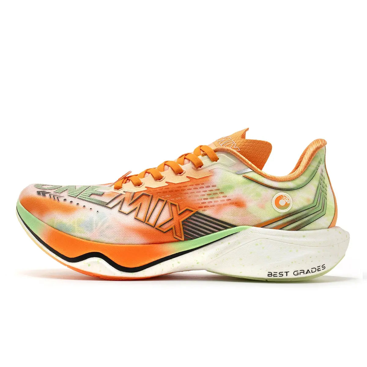 ONEMIX Marathon Carbon Plate running shoes, orange-green gradient, men's outdoor sneakers