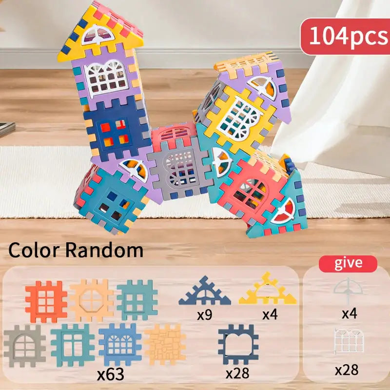 Large Scale Building Block Set For Kindergarten Children Boys And Girls Window Design And House Construction