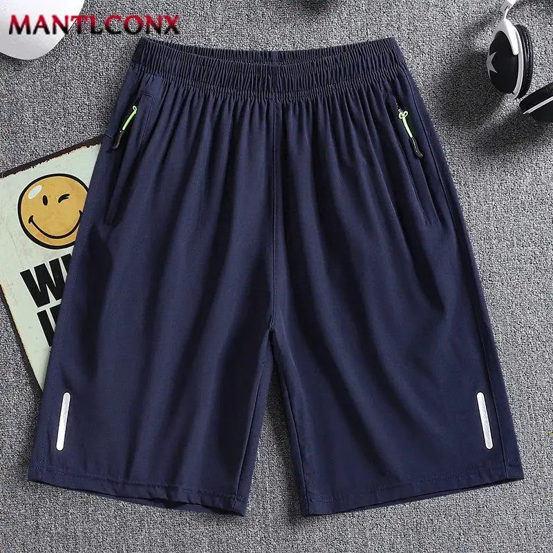 Summer Mens Sports Shorts For Running And Gym Breathable Quick Drying Casual Bottoms Black Gray
