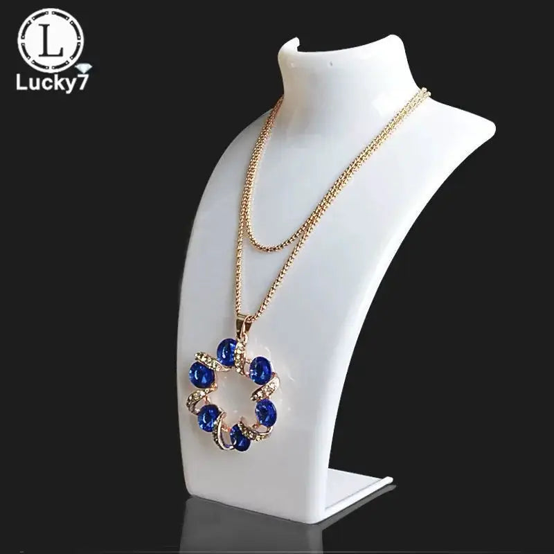 Acrylic Portrait Model Jewelry Display Stand For Necklaces Pendants And Earrings Exhibition Shelf Holder