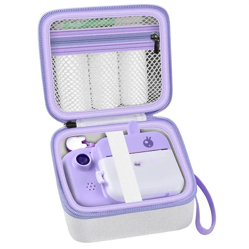 KidGuard Instant Print Camera Case Shockproof Dustproof Hard Storage Bag For Toddler Cameras Travel Friendly PU Case
