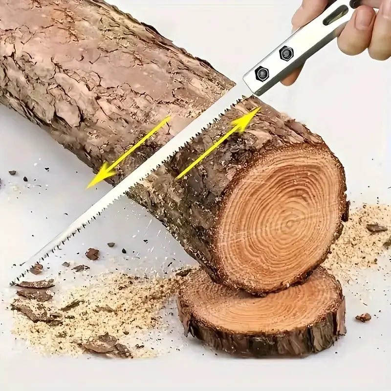 SK5 Steel Handsaw with Wooden Handle 340mm Blade for Garden and Woodworking Tasks including Wall Panel Bending