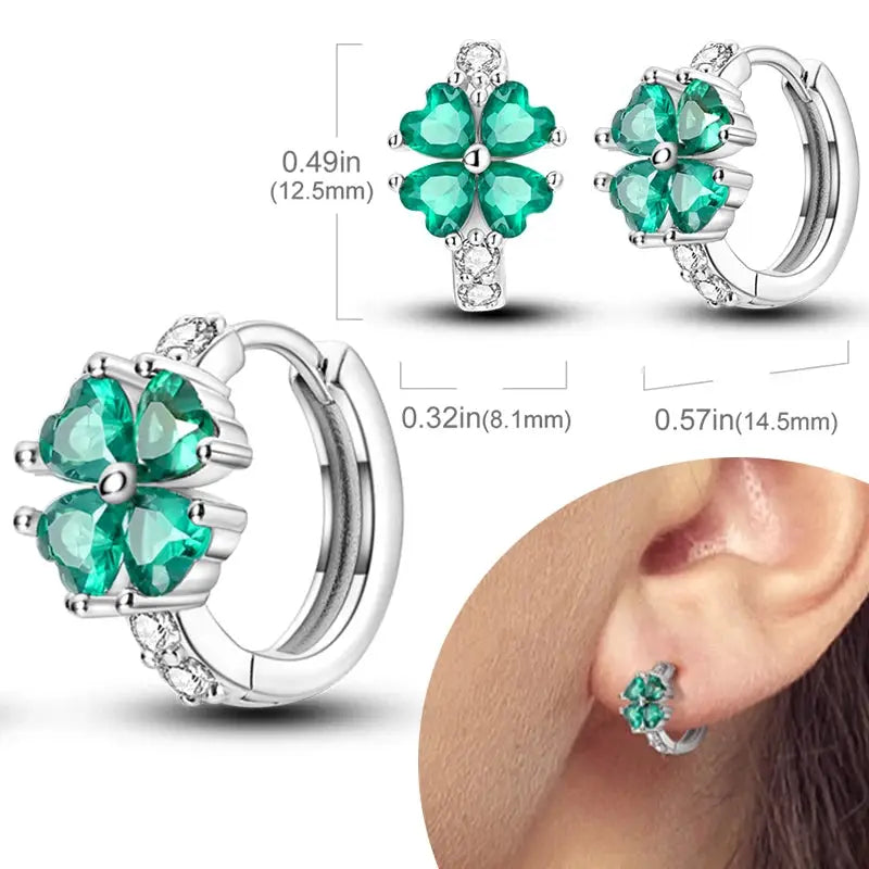 925 Sterling Silver Hoop Earrings Hypoallergenic Zirconia Hoops For Women Girls High Quality Fashion Jewelry