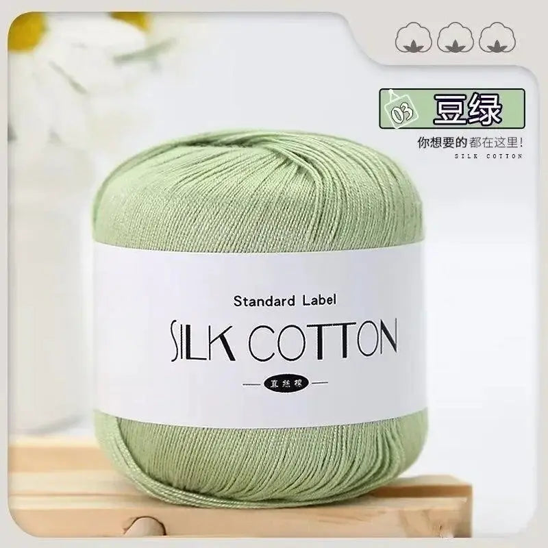 50g Silk Lace Cotton Milk Crochet Yarn For Baby Hand Knitting Warm Soft Thread Cross Stitch Supplies