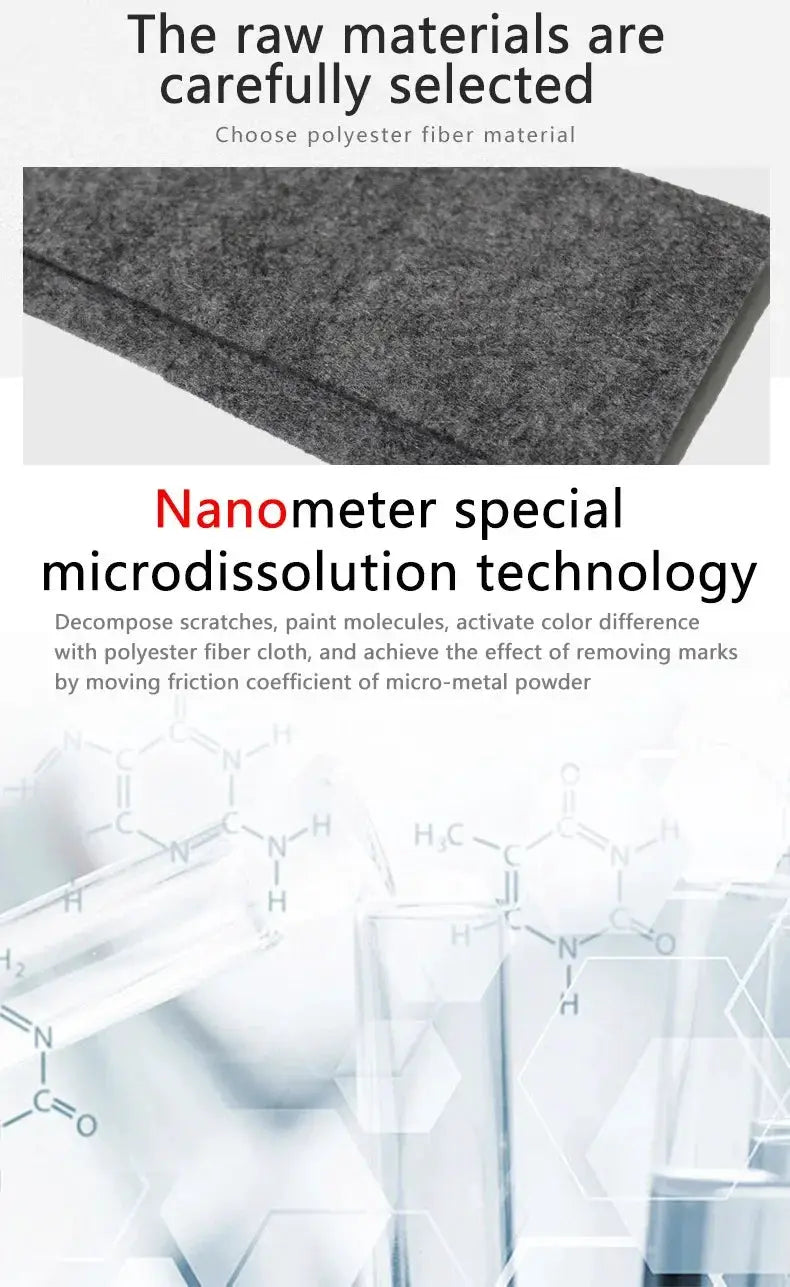 Simples Market Upgraded Nano Magic Car Scratch Remover Cloth, dark gray microfiber repair cloth for car paint scratches