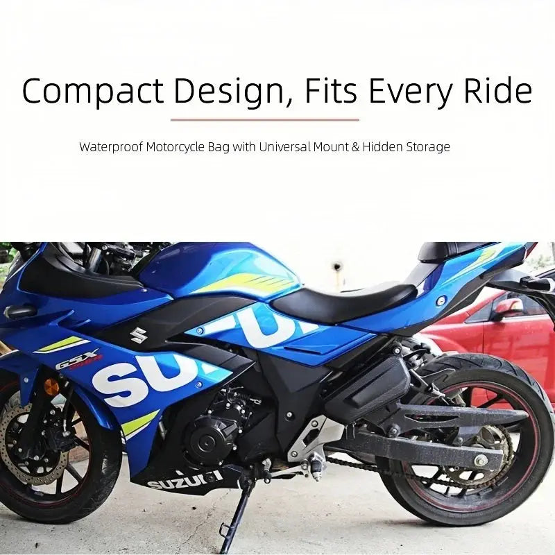 RiderGuard Universal Waterproof Motorcycle Side Bag Large Capacity Hard Shell Saddlebag For Bikes And Commuters