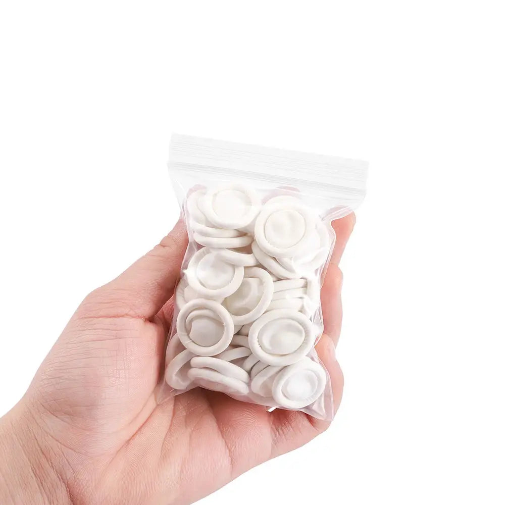 50 Or 100 Pcs Protective Fingertip Natural Rubber Gloves Disposable Latex Finger Cots For DIY Epoxy Resin Molds Tools