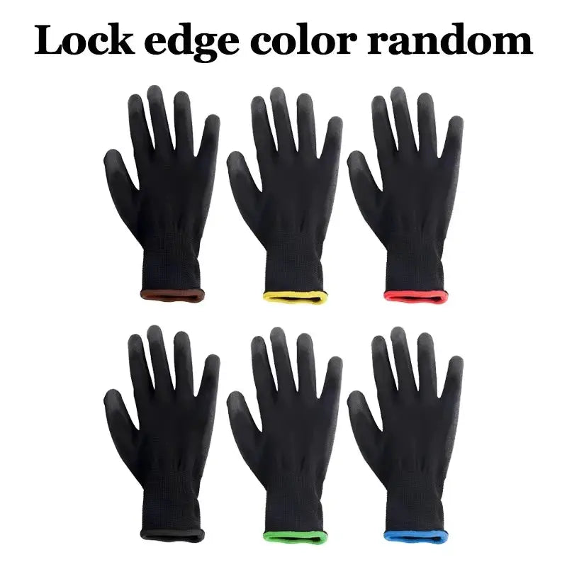 20 50 Pcs Nylon PU Coated Work Gloves Non Slip Durable Safety Gloves for Work and Camping