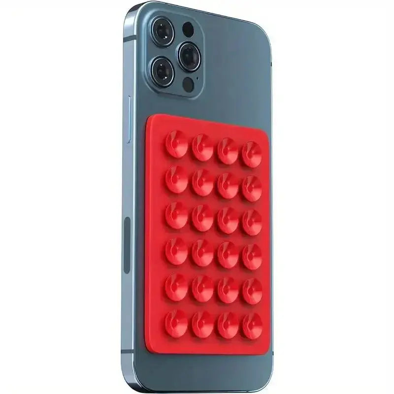 GripMate Silicone Suction Phone Holder Mat Wall Stand With Anti Slip Square Design For Apple Phones
