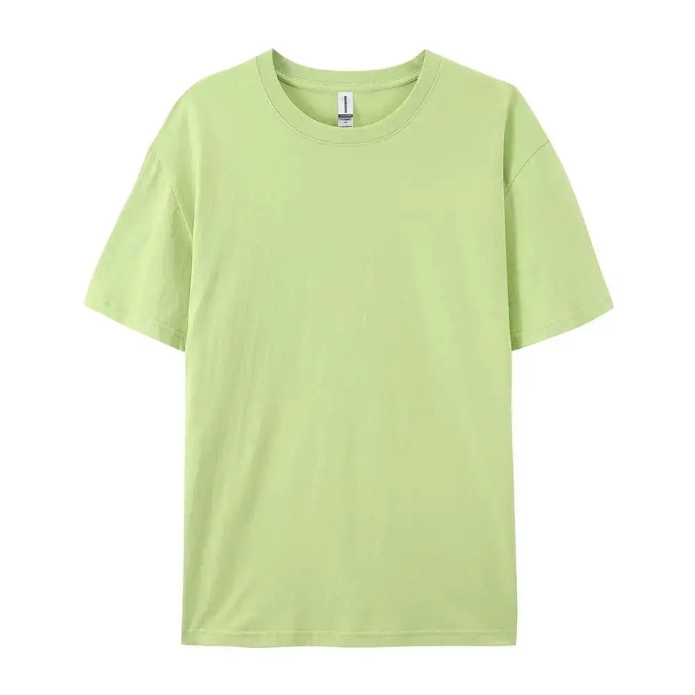 One Hundred Percent Cotton Solid T Shirts For Men And Women Short Sleeve Casual Wear Soft Tees
