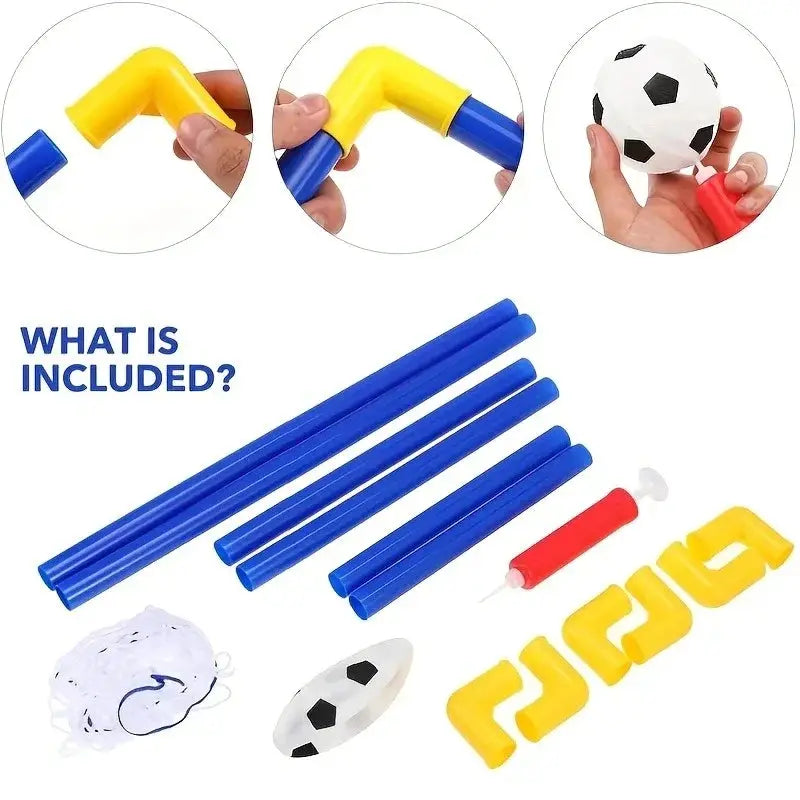 Lightweight Portable Micro Soccer Goal Set With Net Pump And Ball For Indoor Outdoor Training At Park And Beach