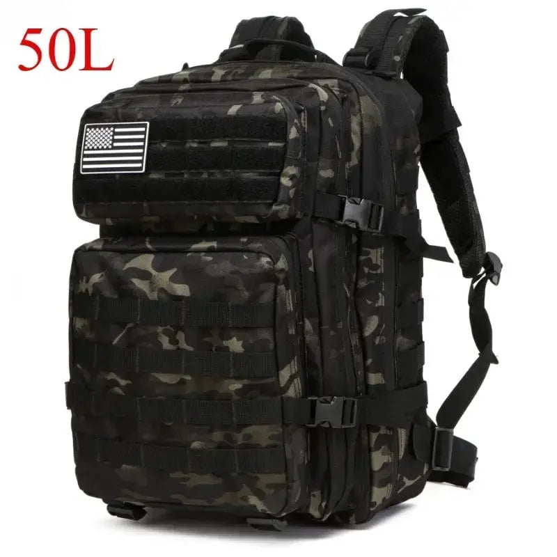 SummitGuard Tactical Backpack 25L And 50L With Ergonomic Curve Back System For Comfortable Hiking And Camping