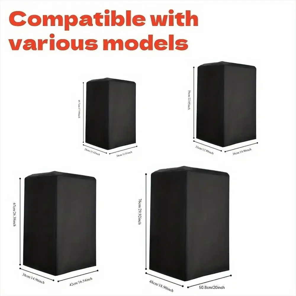Speaker covers by Simples Market; black 210D Oxford cloth, water and dust resistant, set of 4 in multiple sizes
