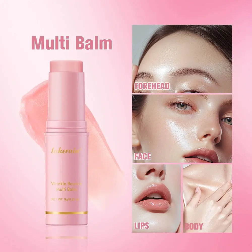 Moisturizing Wrinkle Bounce Multi Balm With Collagen Hyaluronic Acid And Sunflower Seed Oil For Anti Aging Skin Care