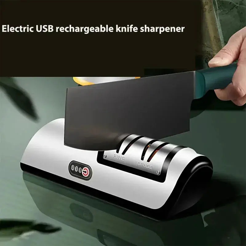 Kitchen Electric Knife Sharpener Multifunctional Automatic Professional With 4 Gears Stainless Steel Kitchen Accessory